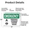 Signmission Personal Eyewash Station Inside With Symbol, 14 in W x Rectangle, Aluminum OS-2PACK-EM-A-1014-L-10405 - alternate 2